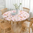 thumbnail image 3 of Ice Cream Theme Tablecloth Colorful Dessert and Sweet Treats Pattern Waterproof Round Table Cover for Summer Dining, 3 of 7