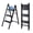 Black, variant on CONCETTA Aluminum alloy 2 Step Ladder, Folding Step Stool with Anti-Slip Pedal, Lightweight Portable Ladder for Home, Workplace, 330lbs Capacity, Rose Gold