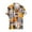 N1-Orange, variant on ZMHEGW Men Summer Casual Top Shirt Print Plus Size Top Short Sleeve Turn Down Collar Shirt Fashion Loose Top