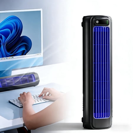 2026 New Summer Cooling Ace Portable Air conditioner, Upgrade Cooling Fan with 3 Speeds & LED Touch Screen, USB Charging Tower Fan for Bedroom Office Home