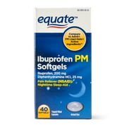 Equate Ibuprofen PM Softgels, 200mg, 40 Count
