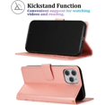 thumbnail image 3 of 1 funda para iPhone 14 Pro, funda tipo cartera de cuero con estampado de mariposas, soporte inalámbrico con 3 ranuras para tarjetas, soporte de cierre magnético para iPhone 14 Pro de 6,1 pulgadas (oro rosa) JM, 3 of 5