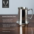thumbnail image 3 of Viski Stainless Steel Beer Mug, Pint Glass for Pilsners and Lagers, 16 oz, 3 of 5