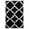 thumbnail image 2 of SAFAVIEH Chatham Hayden Geometric Wool Area Rug, Black/Ivory, 3' x 5', 2 of 11
