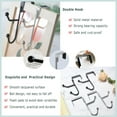thumbnail image 2 of WENT Over The Door Sturdy Metal Double Hook Hanger, 2 Piece, 2 of 6