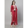 thumbnail image 4 of Rajnandini Women's Pure Cotton Jaipuri Printed and Embroidered Kurta Set with Dupatta (JOPLVL308-XXL_Pink_XXL), 4 of 4