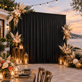Studio Current Backdrop Black Photo Studio Backdrop, 5'(W) x 8'(H), 10 Panels, Wrinkle-Free ...