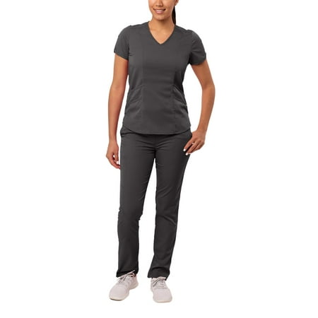 

Adar Pro Core Classic Scrub Set For Women - Tailored V-Neck Scrub Top & Tailored Yoga Scrub Pants