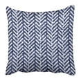 thumbnail image 1 of RYLABLUE Blue Brushed Abstract Indigo Dyed Herringbone Navy Creative Pillowcase 18x18 inch, 1 of 1
