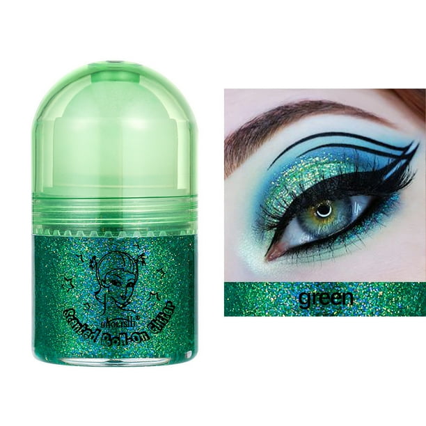 Ganfancp Sombra de Ojos Líquida, Sombra de Ojos Verde con Purpurina de Color Cambiante, Sombra de Ojos Multicromática con Purpurina, de Larga Duración, Resistente a Las Manchas y Sin Pliegues 20Ml Of