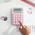 thumbnail image 2 of Mechanical Calculator 8 Digit Large LCD Display And Mechanical Buttons Handheld Mechanical Calculator For Off Ice, 2 of 6