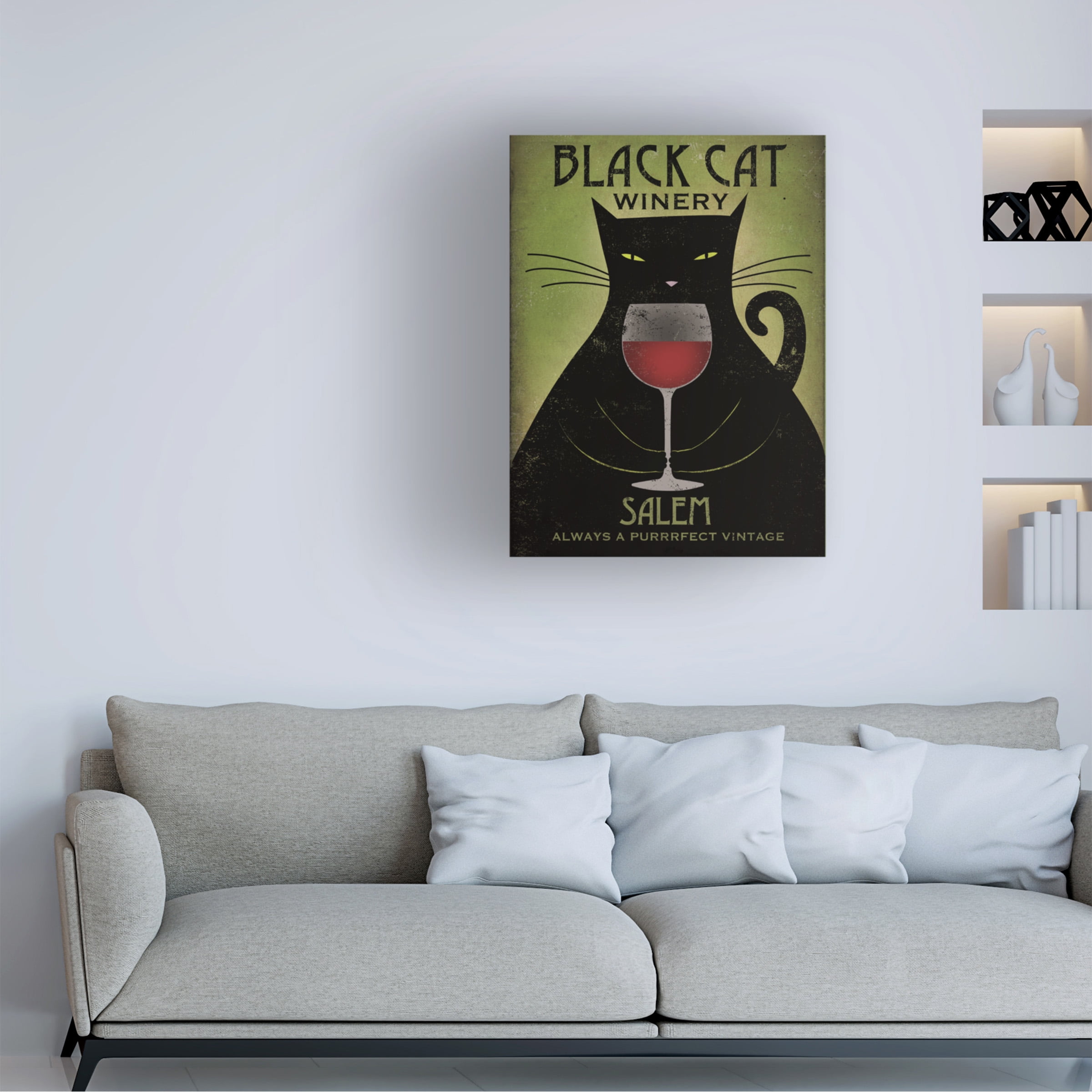 Ryan Fowler 'Black Cat Winery Salem' Canvas Art