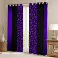 thumbnail image 2 of Homewish Cheetah Leopard Print Curtains Pack of 2 (42x84 Each), Chic Cartoon Polkadot Curtains Blackout, Black Purple Stripes Ombre Bedroom Curtains, Window Curtains Bedroom Decor, 2 of 6