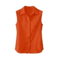 thumbnail image 4 of Womens Summer Tank Tops Elegant Solid Loose Basic Layering Vest Sleeveless Tops for Women Orange 3Xl, 4 of 4