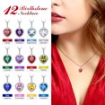 thumbnail image 4 of FaithHeart January Birthstone Heart Necklace for Women Sparkling Diamond 925 Sterling Silver Pendant Necklace Birthday Valentine's Day Jewelry Gift, 4 of 7