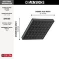 thumbnail image 3 of Delta Rp101846 Modern 1.75 GPM Square Single Function Shower Head - Black, 3 of 6