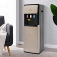 thumbnail image 2 of TFCFL Bottom Loading Water Cooler Dispenser with 3 Temperature Settings of Hot, Cold, Room Water, Floor Standing Hot and Cold Water Dispenser, Home Standing Water Dispenser (Champagne Gold), 2 of 9