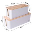 thumbnail image 3 of Caja de gestión de cables Chouky, estilo madera, 2 unidades, color blanco, 3 of 7