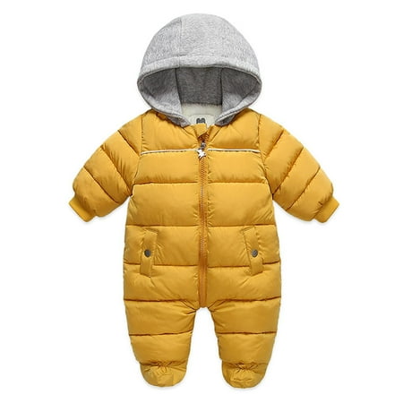 

Utoimkio Little Girl Jumpsuit Clearance Baby Boys Knit Hooded Romper Winter Clothing Set Snowsuit Athletic Style Jumpsuit Outfits