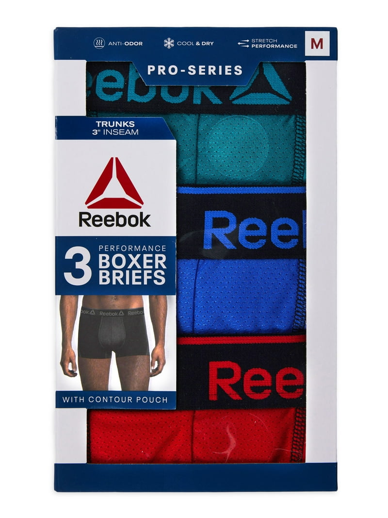 Reebok Men's Underwear Pro Series Performance Trunk Boxer Briefs