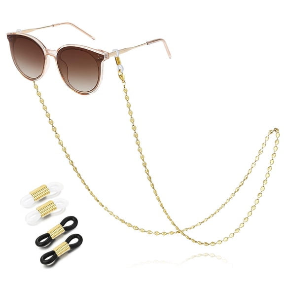Cadena para anteojos SAM & LORI de acero inoxidable dorado para mujer