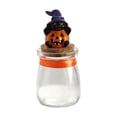 thumbnail image 2 of Tepsmf Halloween Pumpkin Glass Jar Candy Storage Container with Lid Small Gift Treat Holder Holiday Decor Prop, 2 of 7