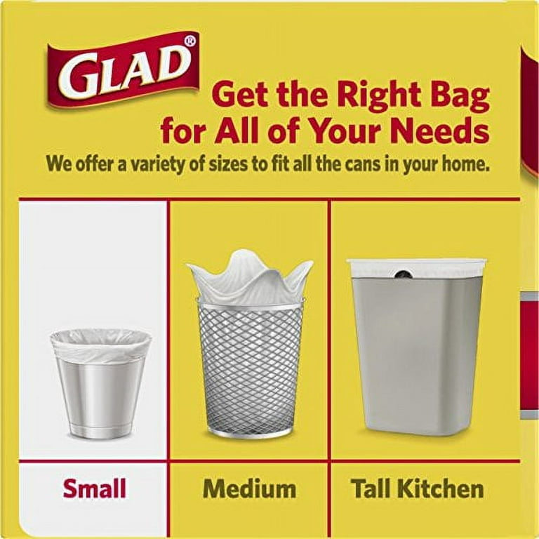 Glad Small Garbage Bags, 4 Gallon 30 bags 