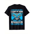 thumbnail image 1 of Funny Gaming T-Shirt for Men & Women - "Enjoy My Presence" Humorous Quote & Controller Graphic, Black Loose Fit Casual Tee, Machine Washable Gamer Apparel, Casual Sporty Tee, Summer Gifts, 1 of 6