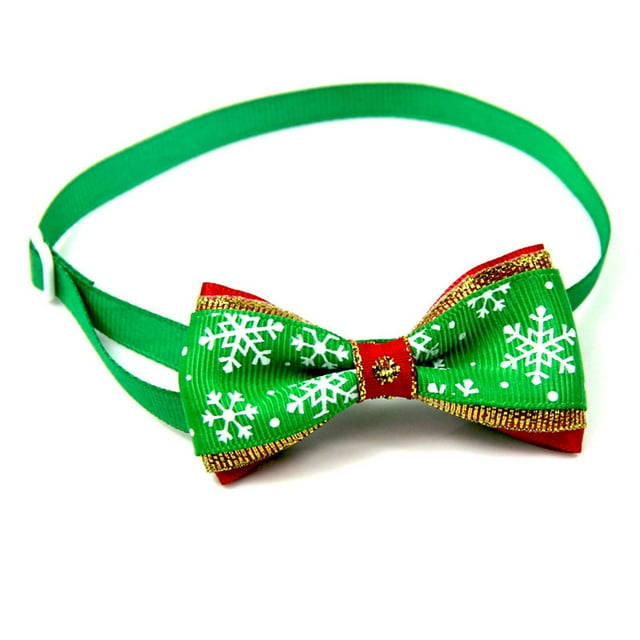 Collar de pajarita Methold para mascotas adorno de cuello pequeño Navidad ajustable