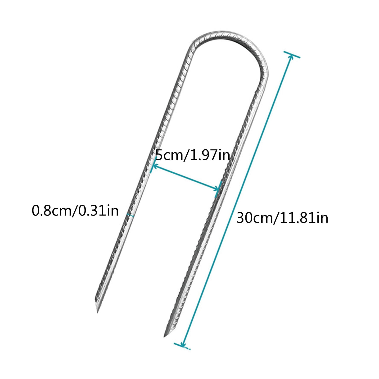 6pcs Ground Anchors Steel Fixing Tool Steel Ground Stakes Garden Stake Peg Resistant for Tents & Canopies