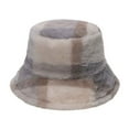 thumbnail image 1 of Winter Thick Bucket Warm Hat Leopard Printed Bucket Cap Basin Hat For Women Men, 1 of 4