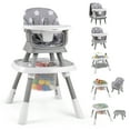 thumbnail image 1 of Gymax 16-in-1 Baby High Chair w/ Activity Center Booster Seat Building Block Table Gray, 1 of 10