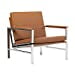 thumbnail image 3 of Studio Designs Home Modern Atlas Accent Chair for Living Room Bedroom, Bonded Leather, Caramel Brown, 72004, 3 of 5