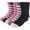 Stripe Solid mix, variant on Market & Layne Adult Fuzzy Socks / Soft Cozy Crew Socks for Women - 5 Pairs