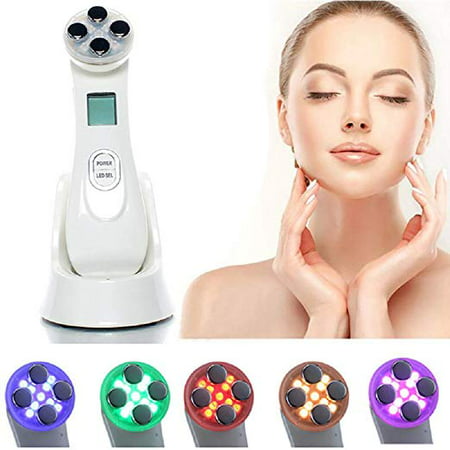 6 in 1 RF Skin Care Machine, Portable Handheld Photon Mesotherapy Electroporation Needle-Free Skin Tightening Facial Machine, Firming Wrinkles Whitening Smoothing Eye Bags Beauty Face