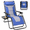 Grey/Blue, variant on LIFERECORD Zero Gravity Chair, Patio Folding Recliner with Headrest Portable Reclining Chairs with Cup Holder Trays for Outdoor, Black & Grey