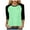 Mint Green, variant on TTUHYWXI 3/4 Sleeve Tops for Women Workout Shirts Baseball Style Raglan Tshirts Casual Color Block Tees Comfy Steetwear (Blue, XL)