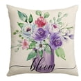 thumbnail image 2 of Yoyauz 18'' x 18'' Spring Floral Throw Pillow Cover - 'Hello Spring' Rustic Botanical Floral Pillowcase, Farmhouse Country Summer Decorative Cushion Case for Couch, Sofa, Home, Outdoor, 2 of 5