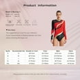 thumbnail image 7 of Kaerm Women Rhinestone Ballet Gymnastics Leotard Long Sleeve Keyhole Back Figure Skating Dance Leotard Royal Blue XXL, 7 of 7