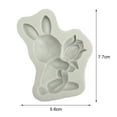 thumbnail image 7 of Travelwant 3D Easter Bunny Chocolate Silicone Mold Non-stick Free Silicone Barking Mold for Baking Rabbit Shape French Dessert Fondant Mousse Cake Animal Mold, 7 of 7