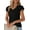 Black, variant on PRETTYGARDEN Women's Summer Basic Tops Trendy Casual Ruffle Short Sleeve V Neck Plain T Shirts Blouses