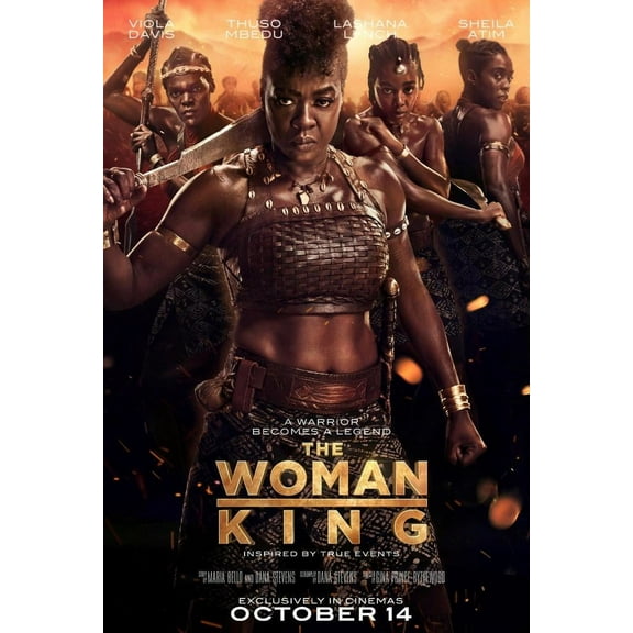 The Woman King Movie Poster Quality Glossy Print Photo Wall Art Stars Viola Davis Thuso Mbedu Sizes Available 8x10 11x17 16x20 22x28 24x36 27x40 #1 (11x17)