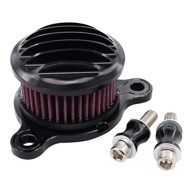 Newyall Sistema de filtración de admisión de filtro de aire para accesorios de motocicleta Harley 883 Xl 1200 1988-20171 piezas-negro