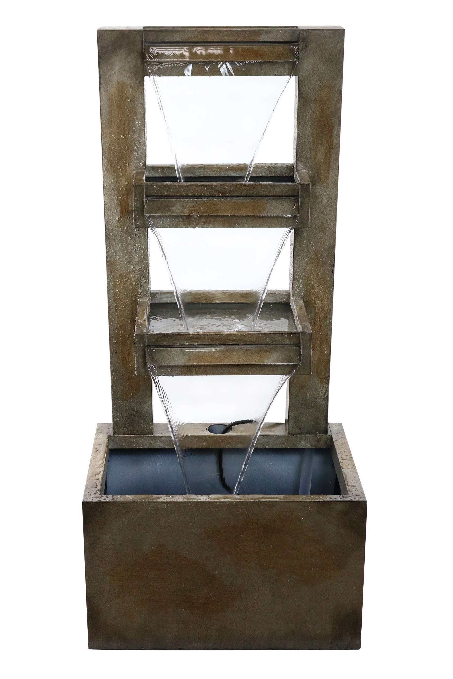 Alpine Corporation CPS182 Alpine Metal Tiered Waterfall Fountain, 43 Inch Tall Floor,... by Alpine