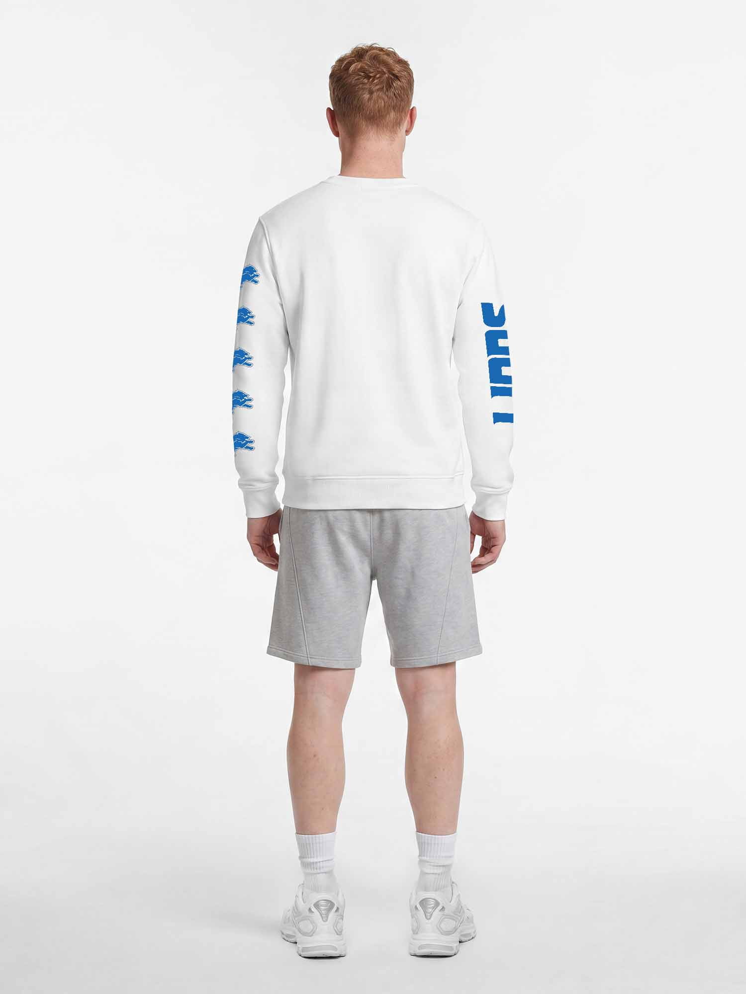 Detroit Lions Reebok Mens White Crew Sweatshirt