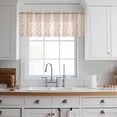 thumbnail image 3 of Orange Gray Botanical Valance Curtains for Kitchen/Living Room/Bathroom/Bedroom Window,Rod Pocket Small Topper Half Short Window Curtains Sheer Scarf,Pastoral Spring Summer Leaf Aesthetics 42"x18", 3 of 8