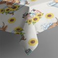 thumbnail image 3 of Gray Highland Cow Bathtub Sunflower Pattern Rectangle Tablecloth 60"x84",Waterproof Polyester Rectangle Table Cloth, Wipeable Spillproof Polyester Tablecloth for Dining, Camping, Indoor and Outdoor, 3 of 5