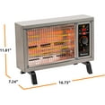 thumbnail image 3 of Comfort Zone Portable Radiant Space Heater, 1500W, Adjustable Thermostat, 3 of 6