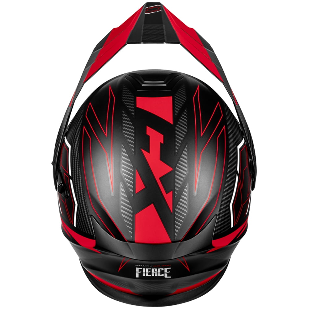 Castle CX950 V2 Fierce Modular Snow Helmet w/Electric Shield Black/Red MD
