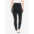 thumbnail image 2 of Woman Within Plus Size Petite Stretch-Cotton Knit Pull-On Leggings, 2 of 6